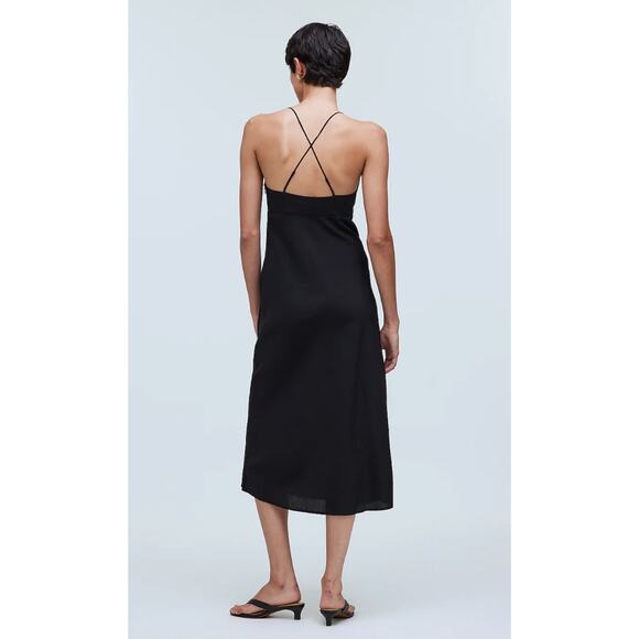 MADEWELL NWT The Layton Midi Slip Dress in Black // 2 - Picture 4 of 16